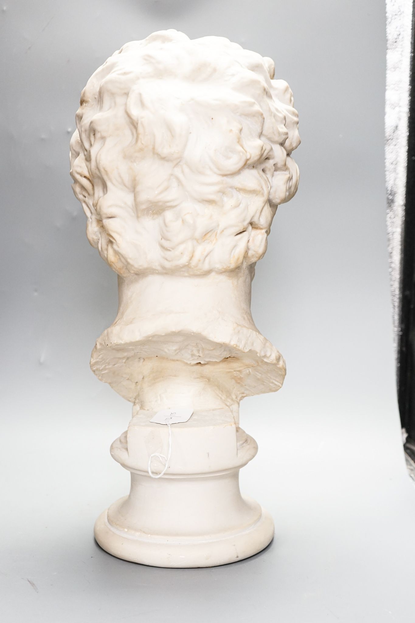 A large resin bust of a bearded man 51cm